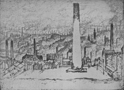 The Great Stack, Bradford, 1909 tekijältä Joseph Pennell