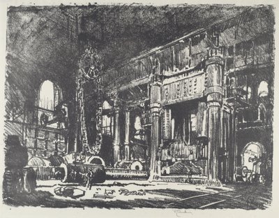 Gun Forge, 1916. tekijältä Joseph Pennell
