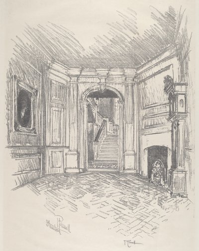 The Hall, Stenton, 1912. tekijältä Joseph Pennell