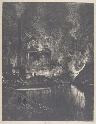 The Lake of Fire, Charleroi, 1911. tekijältä Joseph Pennell