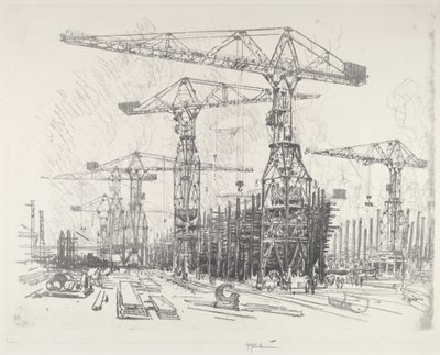 Vanha telakka, 1916. tekijältä Joseph Pennell