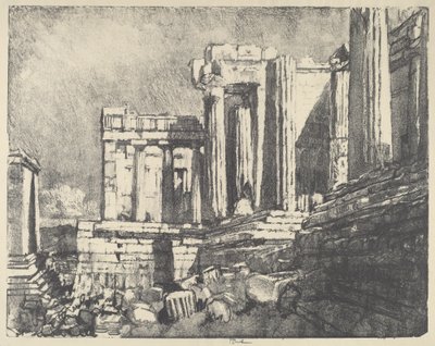 Propylaea, Ateena, 1913. tekijältä Joseph Pennell