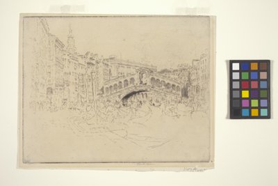 Rialto, Venetsia (etsaus ja kuivakärki) tekijältä Joseph Pennell
