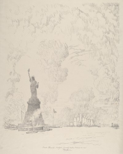 Patsas, New York Bay, 1910. tekijältä Joseph Pennell