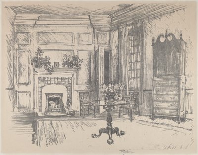 Ylähuone, Stenton, 1912. tekijältä Joseph Pennell