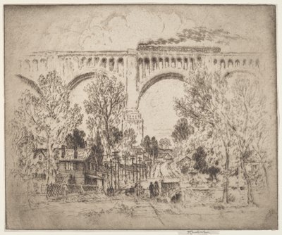 The Viaduct, D., L. & W., Nicholson, Pa. tekijältä Joseph Pennell