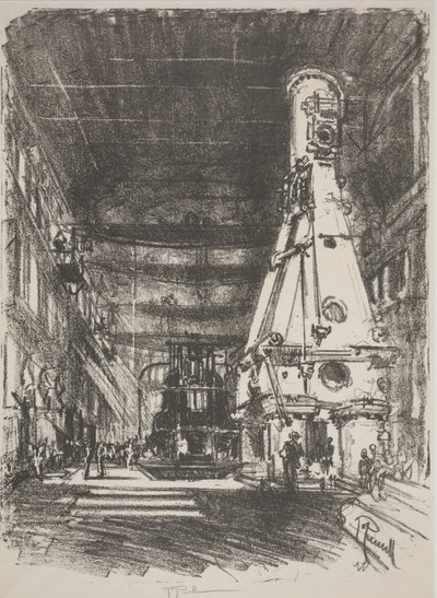 Valkoiset ja mustat vasarat (litho) tekijältä Joseph Pennell