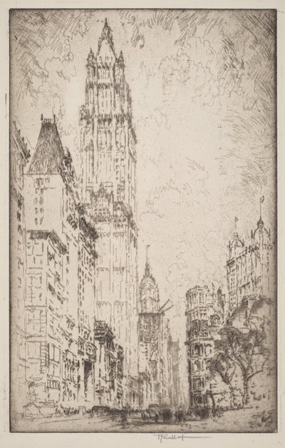 Woolworth Building tekijältä Joseph Pennell