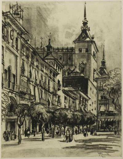 Zocodover, Toledo tekijältä Joseph Pennell