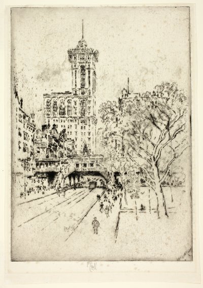 Times Building ja 42nd Street tekijältä Joseph Pennell