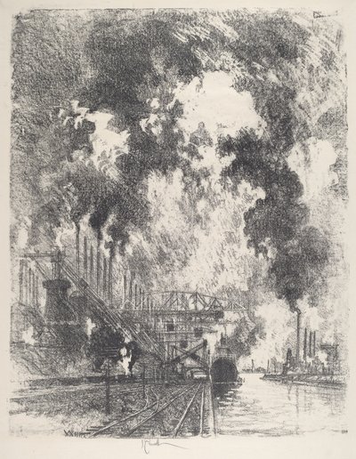 Malmin purku, 1917. tekijältä Joseph Pennell