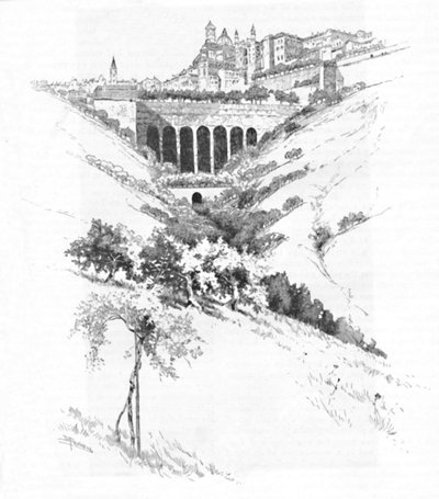 Urbino, 1886 tekijältä Joseph Pennell
