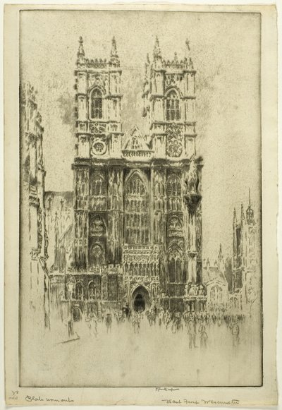 West Front, Westminster Abbey tekijältä Joseph Pennell