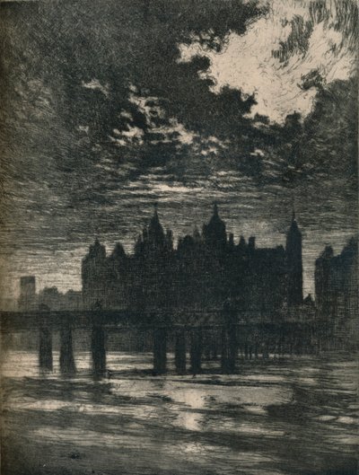 Whitehall Court, 1903. 1906-7 tekijältä Joseph Pennell