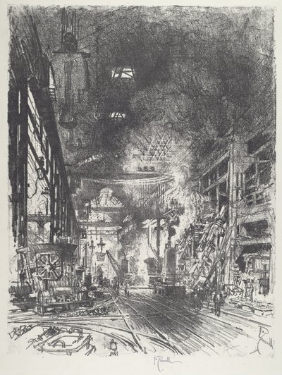 Uuneissa, 1916. tekijältä Joseph Pennell