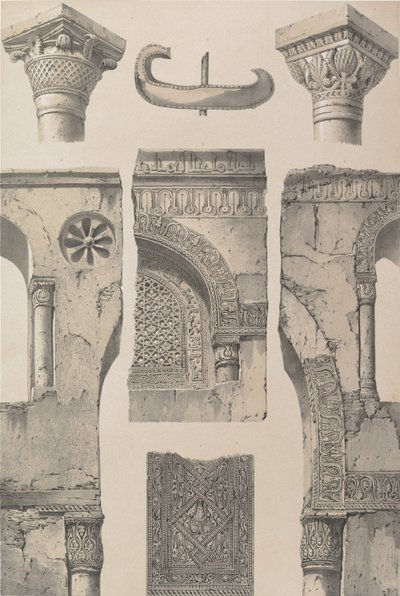 13. Yksityiskohdat, Ibn Toûloûnin moskeija, 1843. tekijältä Joseph Philibert Girault De Prangey