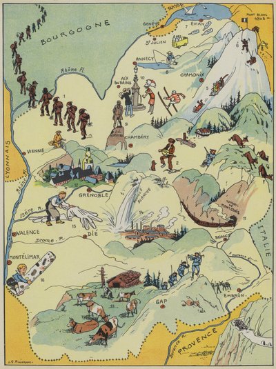 Savoie-Dauphine (värilitra) tekijältä Joseph Porphyre Pinchon