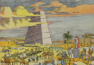 Baabelin torni (värilitro) tekijältä Joseph Porphyre Pinchon