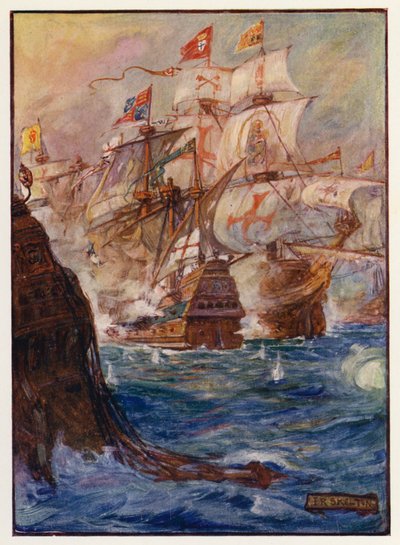 Gibraltarin valtaaminen tekijältä Joseph Ratcliffe (after) Skelton