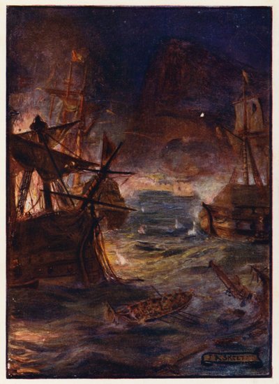 Gibraltarin suuri piiritys tekijältä Joseph Ratcliffe (after) Skelton