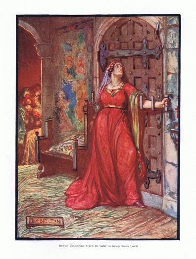 Rohkea Catherine yritti turhaan pitää heidät loitolla, 1910 tekijältä Joseph Ratcliffe Skelton