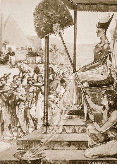 Bringing Tribute to Ramses II (19th Dynasty), kuvitus teoksesta "Hutchinson