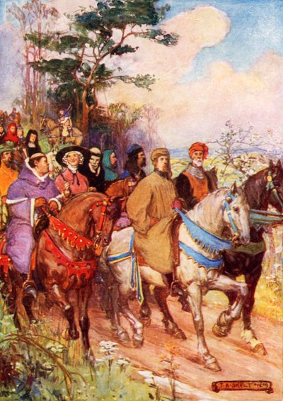 Chaucerin pyhiinvaeltajat hänen itsensä johdolla tekijältä Joseph Ratcliffe Skelton