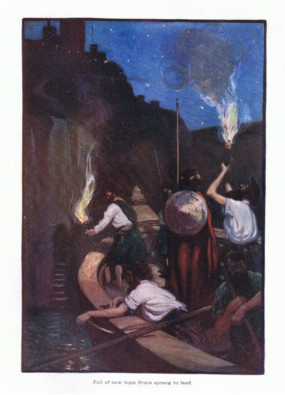 Täynnä uutta toivoa Bruce hyppäsi maahan, 1910 tekijältä Joseph Ratcliffe Skelton