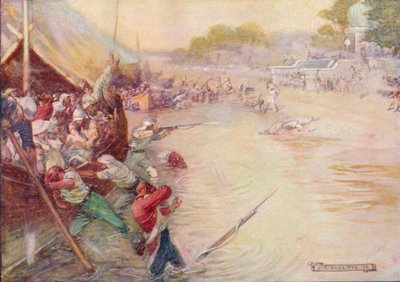 Veneet jumissa mutaan ja olivat helppo merkki, 1908, c1920. tekijältä Joseph Ratcliffe Skelton