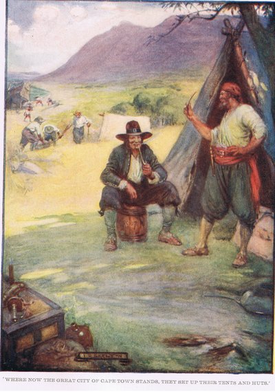 Siellä, missä Kapkaupungin suuri kaupunki seisoo, he pystyttivät telttansa ja majansa tekijältä Joseph Ratcliffe Skelton