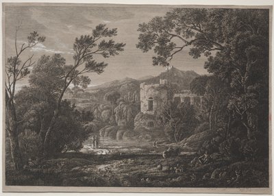 Italialainen näkymä, n. 1810 . tekijältä Joseph Rebell