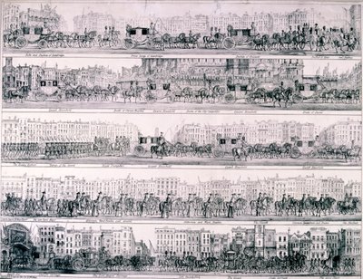 Kuningatar Victorian edistyminen Lontoon läpi, 1837 tekijältä Joseph Robins