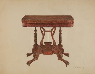Pöytälyyran jalusta, 1936. tekijältä Joseph Rothenberg