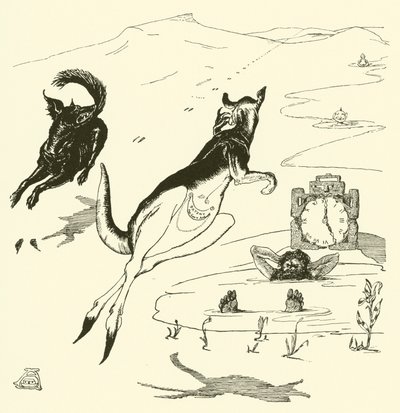 Old Man Kenguroo (kaiverrus) tekijältä Joseph Rudyard (after) Kipling