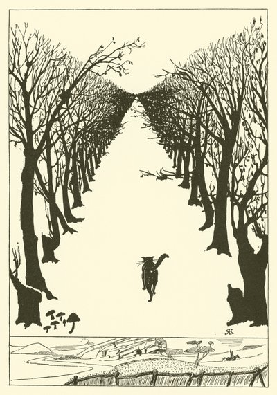 Kissa, joka käveli itse (kaiverrus) tekijältä Joseph Rudyard (after) Kipling