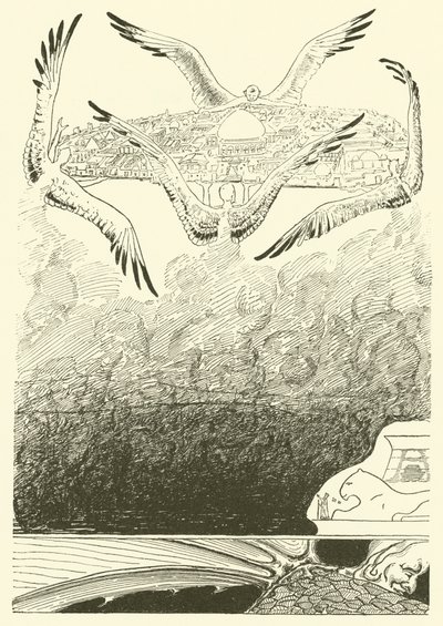 The Four Gull-winged Djinns (kaiverrus) tekijältä Joseph Rudyard (after) Kipling