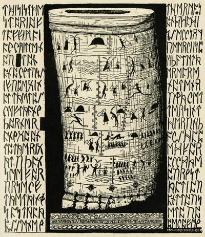 Kiplingin piirros, joka edustaa Taffimai Metallumaita Rudyard Kiplingin "Histoires comme ca" (1856 - 1936), Librairie Delagrave tekijältä Joseph Rudyard Kipling