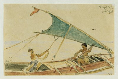 Boot vor der Insel Puinipet (Ponape), Caroline Islands tekijältä Joseph Selleny