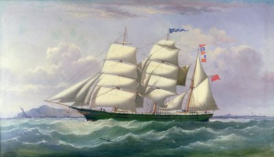 Barquentine Pawnee Irlanninmerellä tekijältä Joseph Semple