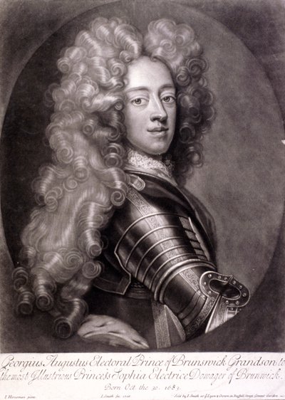George II, Ison-Britannian kuningas, 1706 tekijältä Joseph Smith