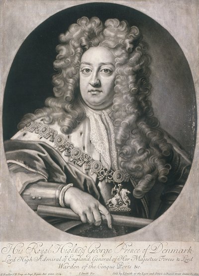 Soikea muotokuva Georgesta, Tanskan prinssistä, 1704 tekijältä Joseph Smith