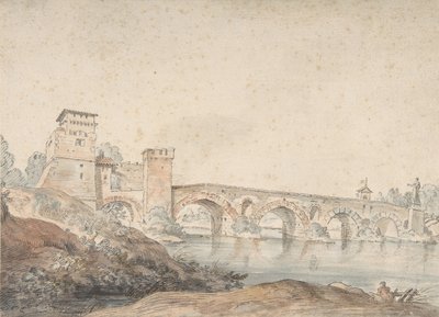 Ponte Molle, Rooma, 1700-luku. tekijältä Joseph Vernet.