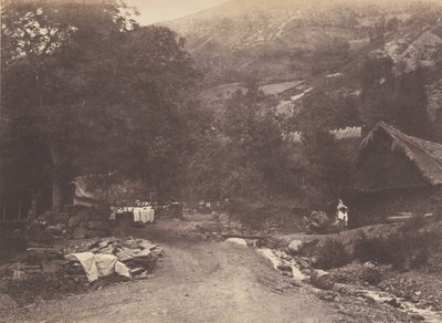 Montaubantin kylä otettu Luchonista, 1853. tekijältä Joseph Vigier