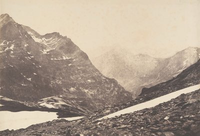 Näkymä Maladettan osalle ja vuorille Vénasquen sataman huipulta, 1853. tekijältä Joseph Vigier