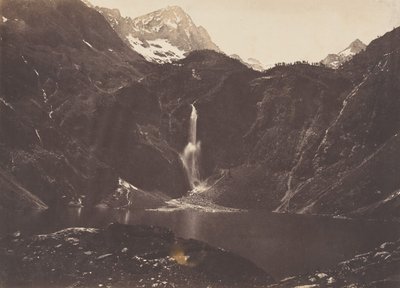Näkymä Oo-järvelle tai Seculejo-järvelle, Bagnère de Luchon, 1853. tekijältä Joseph Vigier