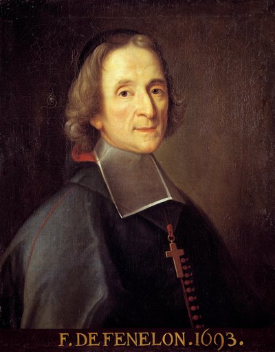 Fenelonin muotokuva (Francois de Pons de Salignac de La Mothe-Fenelon (Mothe Fenelon) tekijältä Joseph Vivien
