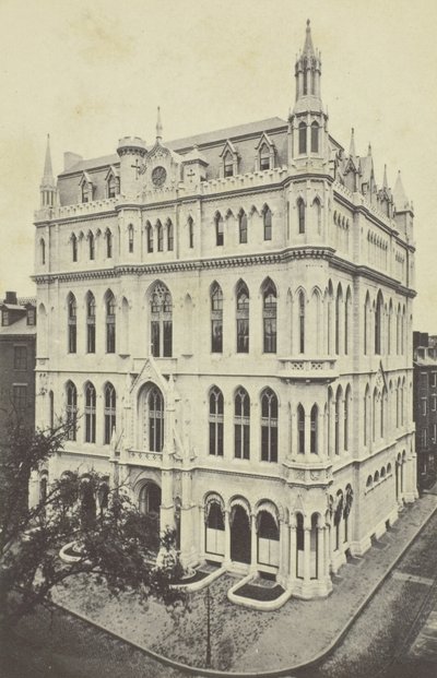 Uusi vapaamuurarien temppeli, Boston, 1860-luku. tekijältä Joseph Ward