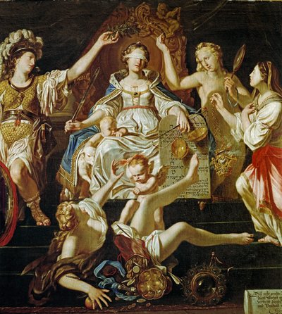 Allegory of Justice (maalaus kankaalle) tekijältä Joseph Werner