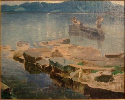 Kiven kieli Eibseessä kalastajien kanssa tekijältä Joseph Wopfner