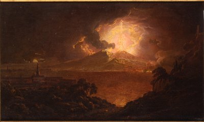 Näkymä yöllä purkautuvasta Vesuviuksesta tekijältä Joseph Wright of Derby